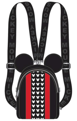 Mickey Mouse - Red Stripe & Ears Backpack - Bags & Accessories