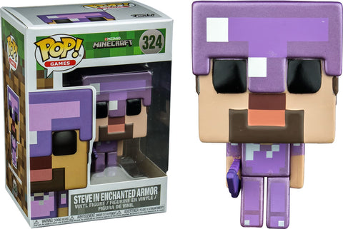 Minecraft - Steve w/ Enchanted Armor Pop! !E - Pop! Vinyl