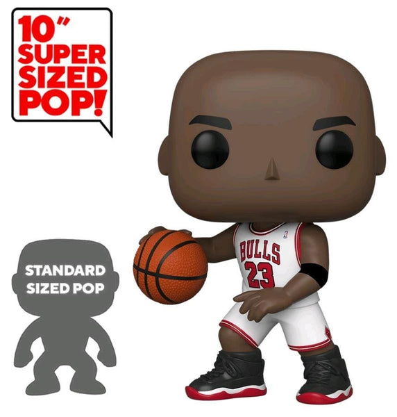 NBA: Bulls - Michael Jordan White Jersey US Exclusive 10 Inch Pop! Vinyl Figure - Pop! Vinyl
