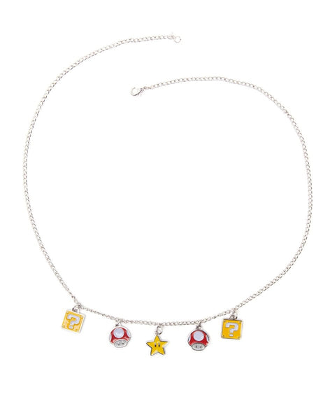 Nintendo - Mushroom Question Mark and Super Star Necklace - Jewellery