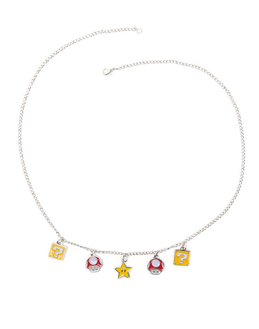 Nintendo - Mushroom Question Mark and Super Star Necklace - Jewellery