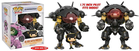 Overwatch - D.Va & MEKA (Carbon Fibre) US Exclusive 6 Pop! Vinyl - Pop! Vinyl