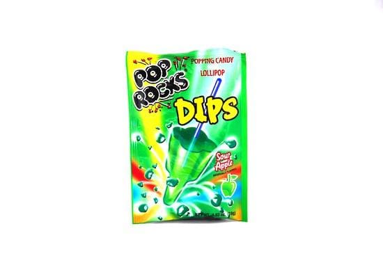Pop Rocks Dips - Sour Apple Popping Candy Lollipop - Candy