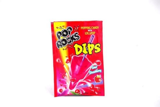 Pop Rocks Dips - Strawberry Popping Candy Lollipop - Candy