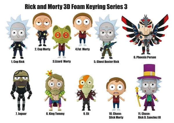 Rick And Morty - 3D Figural Keychain Series 03 Blind Bag - Mystery