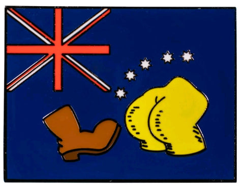 Simpsons - Bart vs Australia Flag Enamel Pin - Badges & Pins