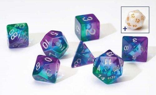 Sirius Dice - Polyhedral Dice Set- Blue Aurora Semi-Transparent - Dice & Accessories