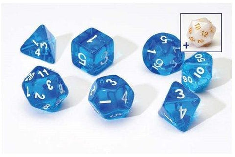 Sirius Dice - Polyhedral Dice Set- Translucent Blue - Dice & Accessories