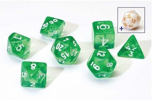 Sirius Dice - Polyhedral Dice Set- Translucent Green - Dice & Accessories