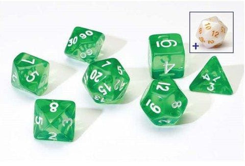 Sirius Dice - Polyhedral Dice Set- Translucent Green - Dice & Accessories