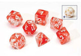 Sirius Dice - Polyhedral Dice Set- Translucent Red Cloud - Dice & Accessories