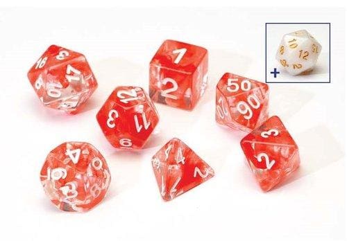 Sirius Dice - Polyhedral Dice Set- Translucent Red Cloud - Dice & Accessories