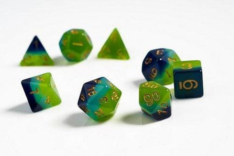 Sirius Dice Set Green and Blue Translucent - Dice & Accessories