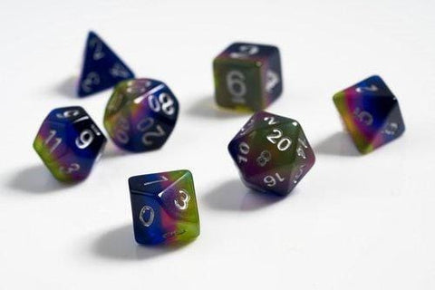 Sirius Dice Set Pink Green and Blue Resin Dice - Dice & Accessories