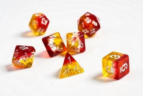 Sirius Dice Set Yellow and Red Translucent - Dice & Accessories