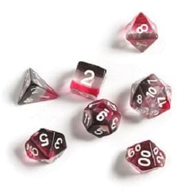 Siruis Dice Set Pink Clear Black Resin - Dice & Accessories