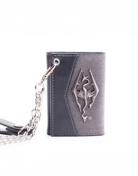 Skyrim - Chain Wallet With Metal Dragon Badge - Bags & Accessories