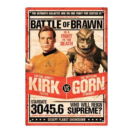 Star Trek - Kirk V Gorn Tin Sign - Posters & Art Prints