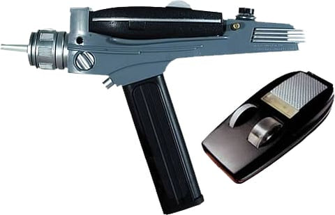 Star Trek: Tos - Black Handled Phaser - Replica & Dolls