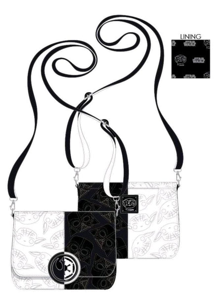 Star Wars - Black & White Yoda and Darth Vader Crossbody - Bags & Accessories