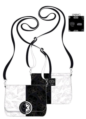 Star Wars - Black & White Yoda and Darth Vader Crossbody - Bags & Accessories