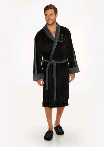 Star Wars - Darth Vader Grey Trim Fleece Bathrobe - Clothing & Cosplay