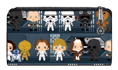 Star Wars - Death Star Chibi Print Flap Wallet - Bags & Accessories