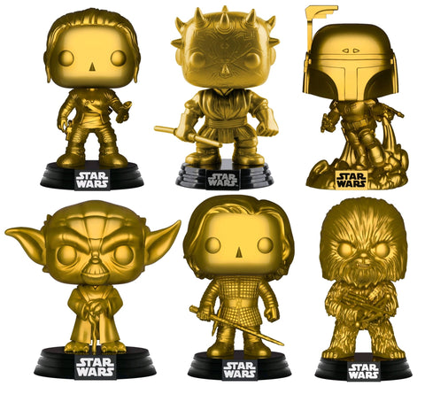 Star Wars Gold Metallic Pop! Pre-Order Bundle (Set of 6) - Pop! Vinyl