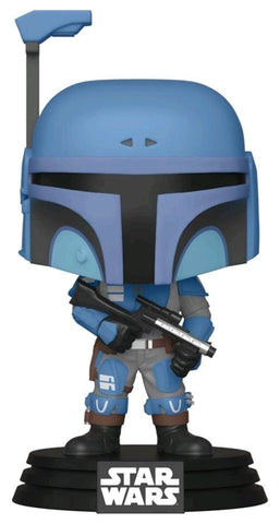 Star Wars: The Mandalorian - Mandalorian Blue Metallic (US Exclusive) Pop! Vinyl Figure - Pop! Vinyl
