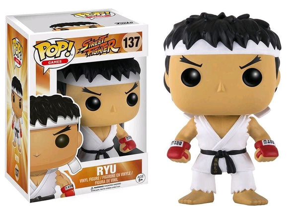 Street Fighter - Ryu White Headband Pop! !e Rs - Pop! Vinyl