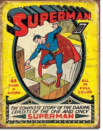 Superman - Comic Retro Tin Sign - Posters & Art Prints
