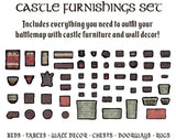 Tabletop Tokens - Castle Furniture Set - Dice & Accessories