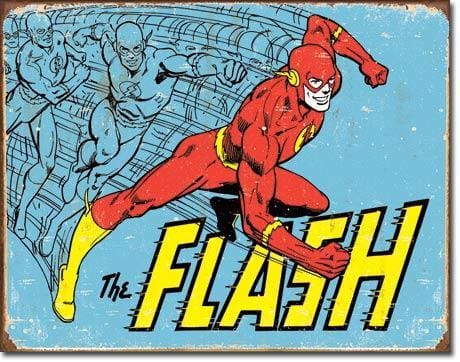 The Flash - Retro Tin Sign - Posters & Art Prints