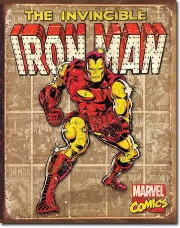The Invincible Iron Man - Retro Tin Sign - Posters & Art Prints
