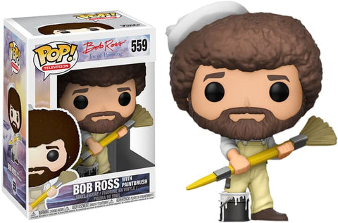 The Joy Of Painting - Bob Ross With Paintbrush Pop! Vinyl - Pop! Vinyl