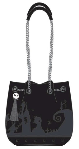 The Nightmare Before Christmas - Black Bucket Bag with Tassel - Bags & Accessories