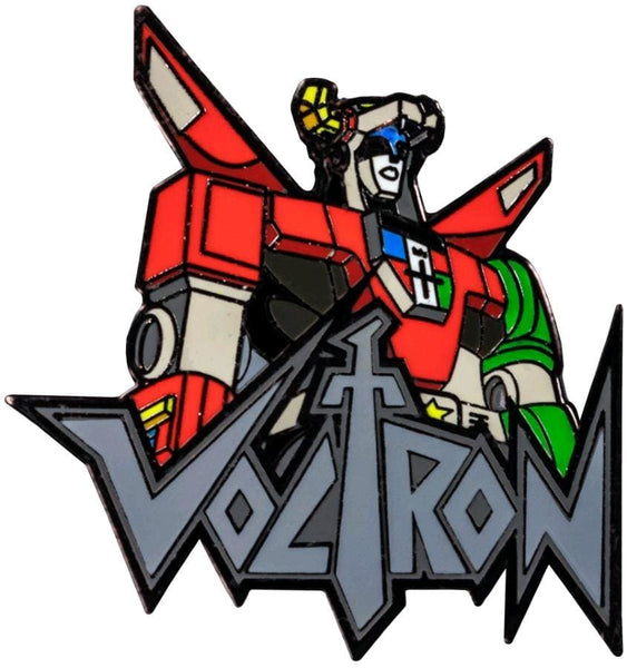 Voltron - Voltron Bust with Logo Enamel Pin - Badges & Pins