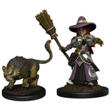 Wardlings - Girl Witch & Witchs Cat Pre-Painted - Roleplaying Miniature