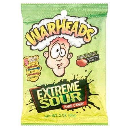 Warheads Extreme Sour Hard Candy Peg Bag - Candy