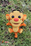 Winnie the Pooh - Tigger Flocked Cosbaby 3.75â Hot Toys Bobble-Head Figure - Vinyl Figure
