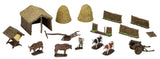 Wizkids - Medieval Farmer 4D Setting - Roleplaying Miniature