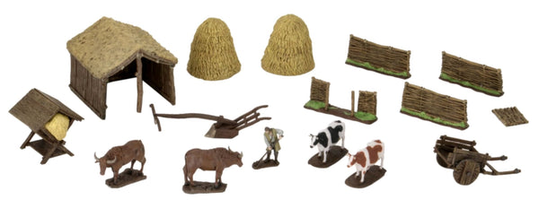 Wizkids - Medieval Farmer 4D Setting - Roleplaying Miniature