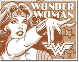 Wonder Woman - Sepia Retro Tin Sign - Posters & Art Prints