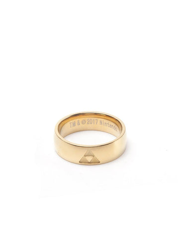 Zelda - Golden Ring with Triforce logo-M - Jewellery