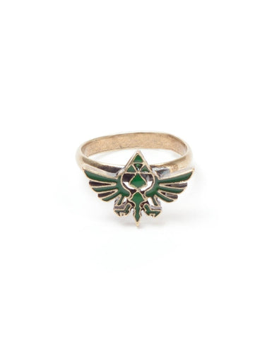 Zelda - Ring with Green Triforce logo - S - Jewellery
