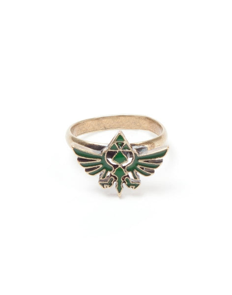 Zelda - Ring with Green Triforce logo - XL - Jewellery